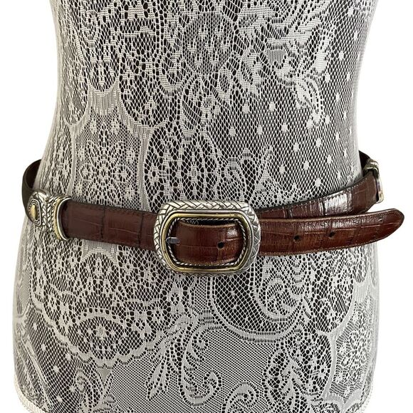 Az Tex Marcus Two Tone Reversible Western Leather Belt Size 32 main image 4